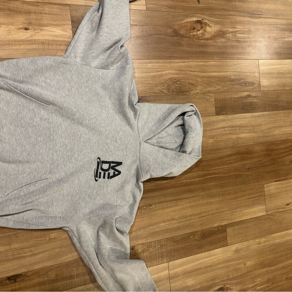 Gray Hoodie with Black Logo